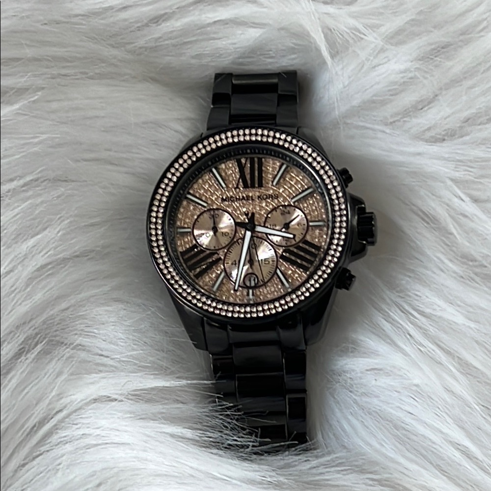 Michael Kors Black and Gold Women's Watch